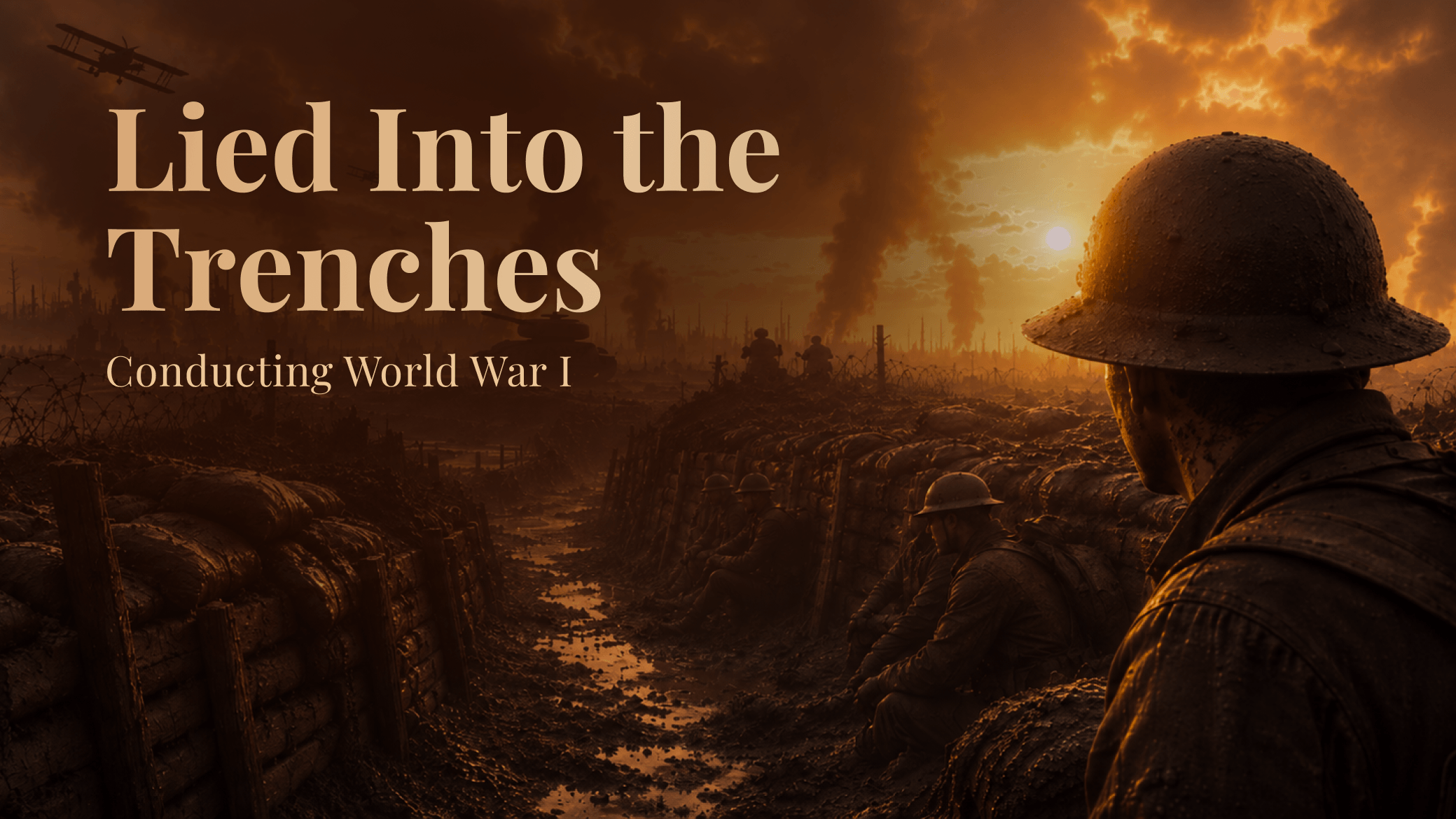 AI video lesson cover for Conducting World War I, Lied Into the Trenches